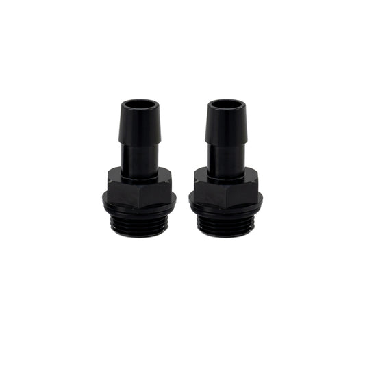 Mishimoto 2pcs. M20x1.5 1/2in Aluminum Catch Can Fittings - Black