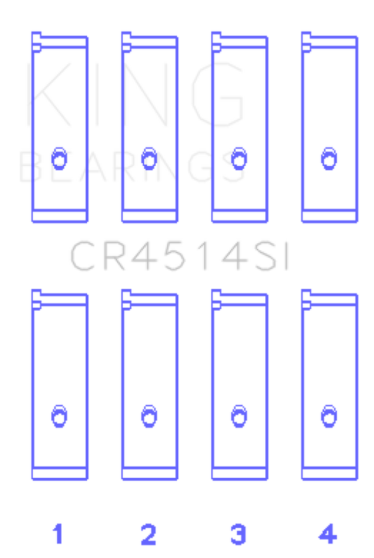 King Engine Bearings Toyota 1Azfe/2Azfe (Size +0.25mm) Connecting Rod Bearing Set