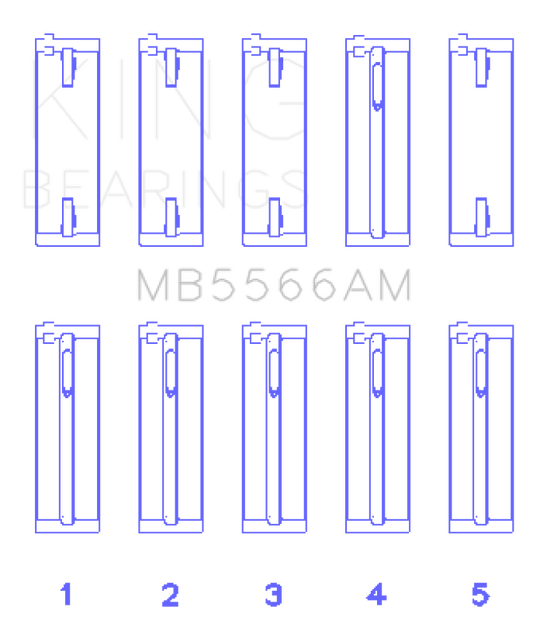 King Engine Bearings Audi A4 1.8L AEB (Size +.50 Oversized) Main Bearing Set