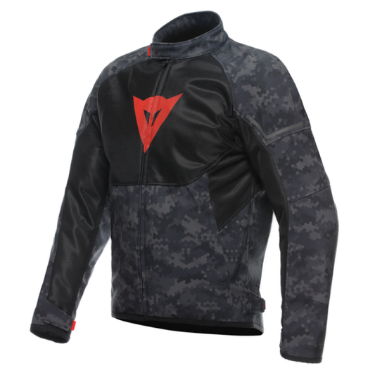 Dainese Ignite Air Tex Jacket Camo-Gray/Black/Fluorescent-Red Size - 52