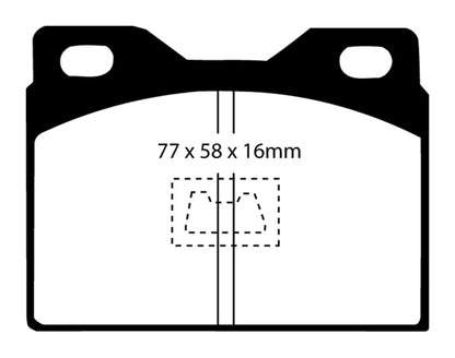 EBC 76-85 Porsche 924 2.0 Redstuff Front Brake Pads