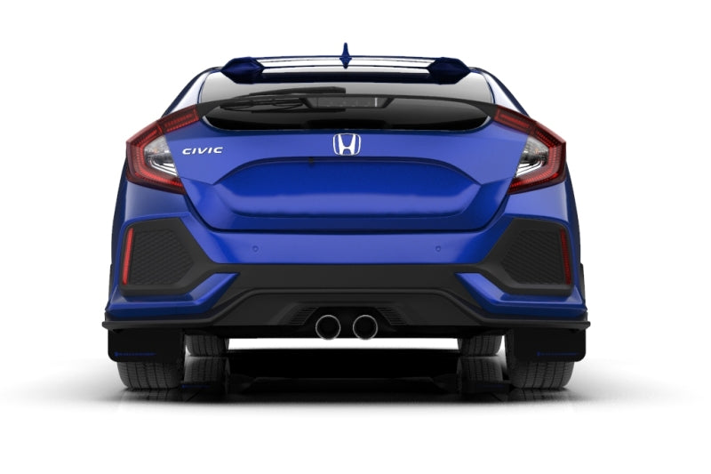 Rally Armor 17-21 Honda Civic EX/EX-L/LX (Hatchback) Black UR Mud Flap White Logo