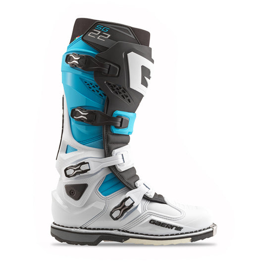 Gaerne SG22 Limited Edition Boot White/Black/Light Blue Size - 9.5