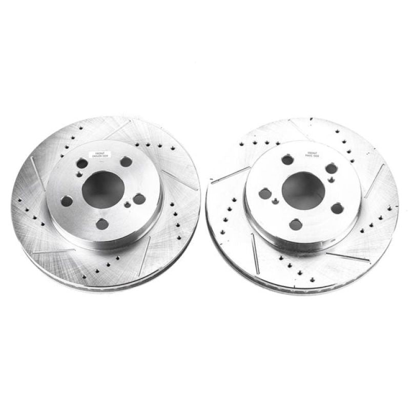 Power Stop 16-19 Toyota Prius Front Evolution Drilled & Slotted Rotors - Pair