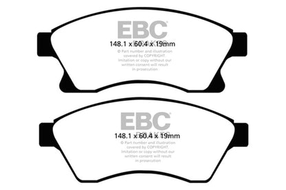 EBC 11+ Chevrolet Cruze 1.4 Turbo (10.9 inch front rotor) Ultimax2 Front Brake Pads