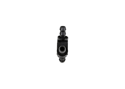 Fleece Performance Universal 3/8in Aluminum Y Barbed Fitting (For -6 Pushlock Hose) - Black Anodized