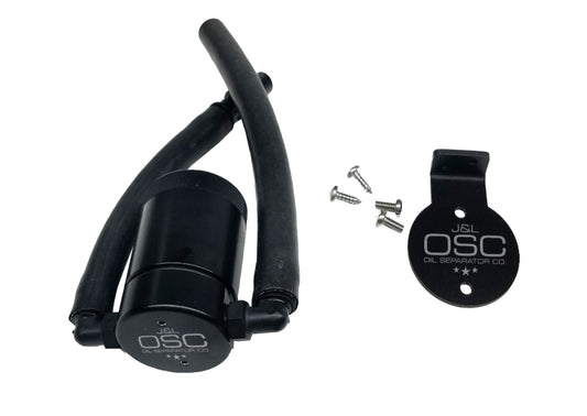 J&L 99-04 Ford Lightning Driver Side Oil Separator 3.0 - Black Anodized