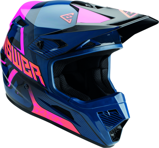 Answer AR1 Vendetta Helmet Dark Blue/Rhodamine/Orange Youth - Large