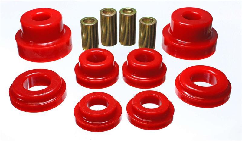 Energy Suspension 95-98 Nissan 240SX (S14) Red Rear Subframe Insert Set (Must reuse all metal parts)