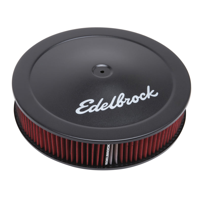 Edelbrock Air Cleaner Pro-Flo Series Round 14 In Diameter Cloth Element 3/8Indropped Base Black