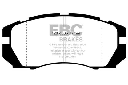 EBC 95-96 Subaru Impreza 2.2 Ultimax2 Front Brake Pads