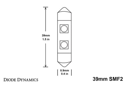 Diode Dynamics 39mm SMF2 LED Bulb Warm - White (Pair)