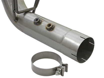 aFe LARGE BORE-HD 4in 409-SS DPF-Back Exhaust w/Dual Black Tips 2017 GM Duramax V8-6.6L (td) L5P