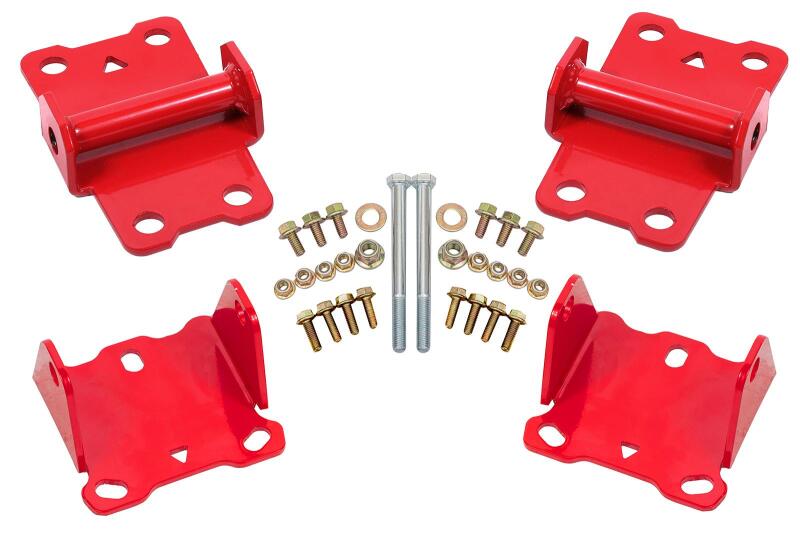 BMR 78-87 G-Body Motor Mount Kit Upper & Lower Solid - Red