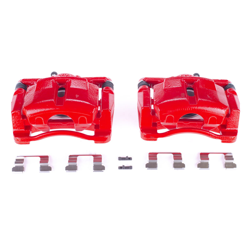 Power Stop 13-18 Mazda CX-5 Front Red Calipers w/Brackets - Pair