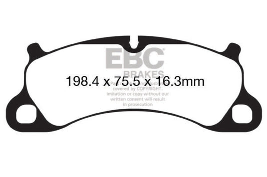 EBC 12-15 Porsche 911 (991) (Cast Iron Rotor only) 3.8 Carrera S Redstuff Front Brake Pads