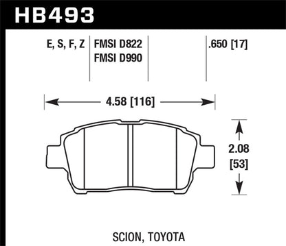 Hawk 04-07 xA/xB / 2000 MR2 Spyder D990 HPS Street Front Brake Pads