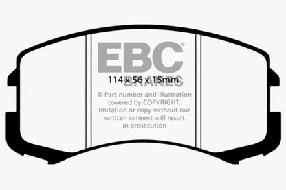 EBC 02-05 Mitsubishi Lancer 2.0 ES Ultimax2 Front Brake Pads