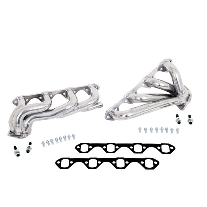 BBK 87-95 Ford F150 Truck 5.8 351 Shorty Unequal Length Exhaust Headers - 1-5/8 Silver Ceramic