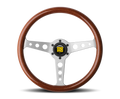 Momo Indy Steering Wheel 350 mm - Mahogany Wood/Brushed Spokes