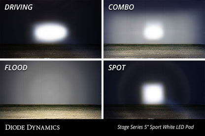 Diode Dynamics SS5 LED Pod Sport - Yellow Combo (Single)