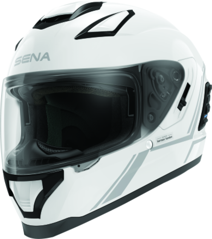 Sena Technologies Stryker Bluetooth Helmet w/ Mesh Intercom Glossy White - 2XL