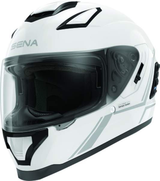 Sena Technologies Stryker Bluetooth Helmet w/ Mesh Intercom Glossy White - 2XL