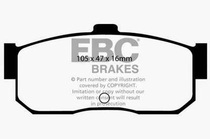 EBC 91-97 Infiniti G20 2.0 Yellowstuff Rear Brake Pads