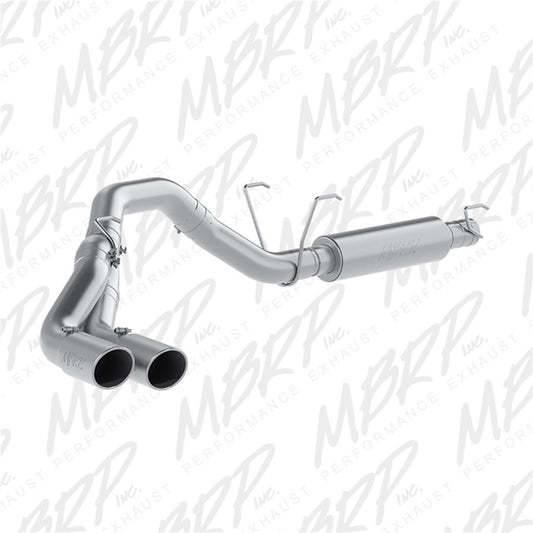 MBRP 14-16 Ram 2500/3500 6.4L 4in AL Single Side Dual Outlet Cat Back Exhaust