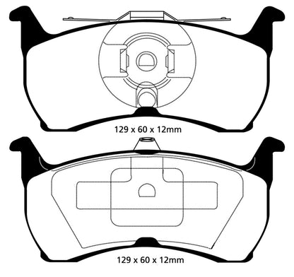 EBC 93-00 Aston Martin Virage 5.3 (PBR Caliper) Redstuff Rear Brake Pads