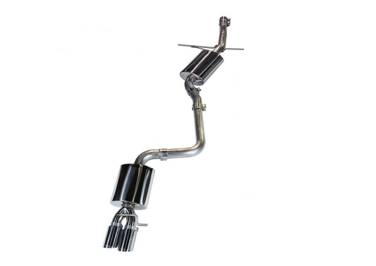 AWE Tuning Audi B8 A4 Touring Edition Exhaust - Single Side Polished Silver Tips - Precision R