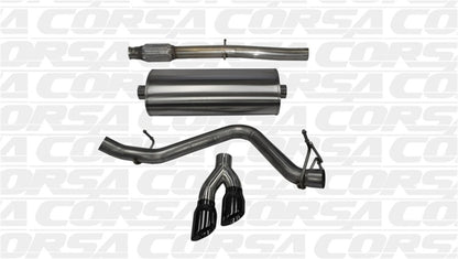 Corsa 14-19 GMC Sierra/Chevy Silv 1500 Crew Cab/Std. Bed 5.3L V8 Black Sport Single Side CB Exhaust