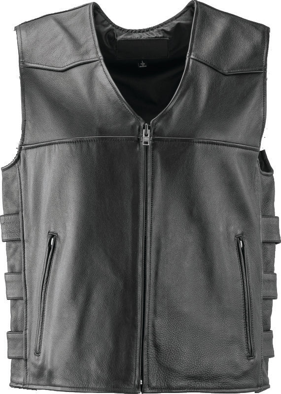 Kuryakyn Leather By River Road Plains Leather Vest Black - Small