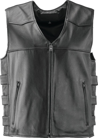 Kuryakyn Leather By River Road Plains Leather Vest Black - Small