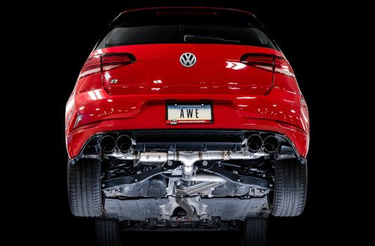 AWE Tuning MK7.5 Golf R SwitchPath Exhaust w/Diamond Black Tips 102mm - Precision R