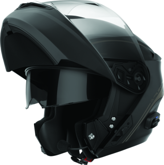 Sena Technologies Outrush R Flip-Up Bluetooth Helmet Matte Black - Large