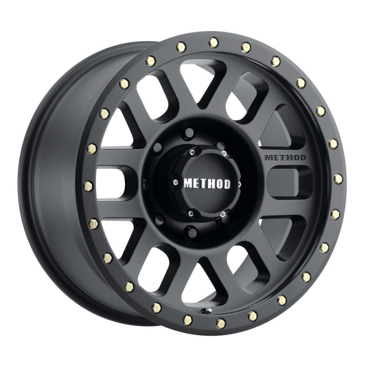 Method MR309 Grid 17x8.5 0mm Offset 8x180 130.81mm CB Matte Black Wheel