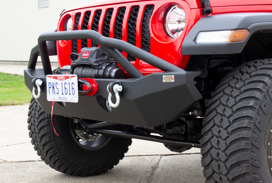 Fishbone Offroad 2018+ Jeep Wrangler JL - Black Aluminum Hawse Fairlead License Plate Mount