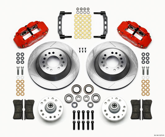 Wilwood Narrow Superlite 6R Front Hub & 1PC Rtr Kit 12.88in-Red 74-80 Pinto Disc Spindle only