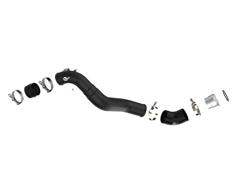 aFe 21+ Ford F-150 V6-3.5L (tt) BladeRunner 3in to 3.5in Aluminum Cold Charge Pipe Black