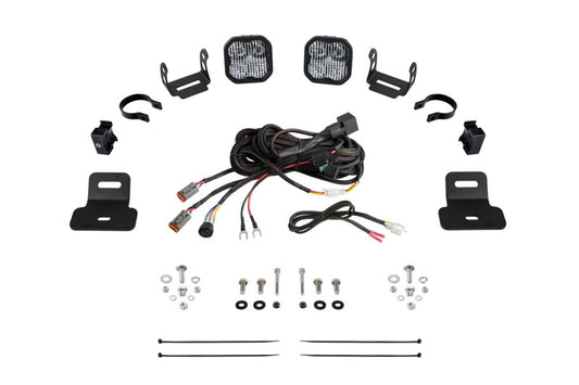 Diode Dynamics Can-Am Maverick X3 SS3 17-24 Stage Series Ditch Light Kit - Sport White Combo