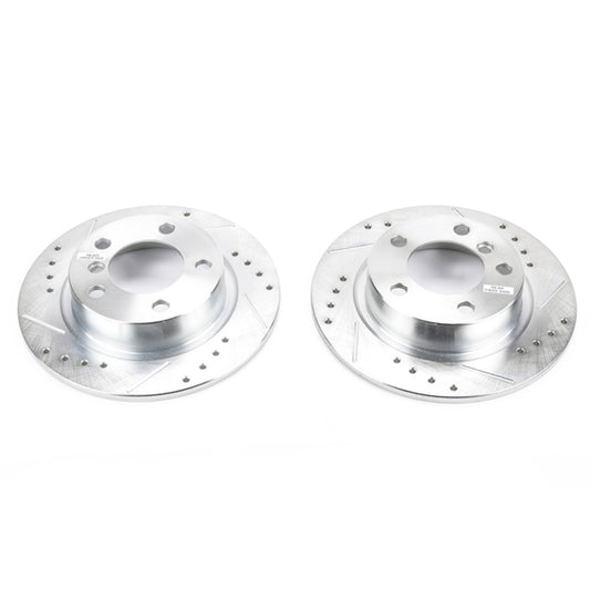 Power Stop 11-16 Mini Cooper Countryman Rear Evolution Drilled & Slotted Rotors - Pair