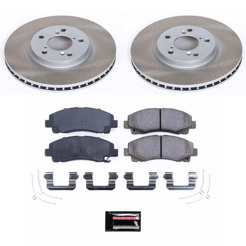 Power Stop 12-14 Honda Ridgeline Front Semi-Coated Rotor Kit