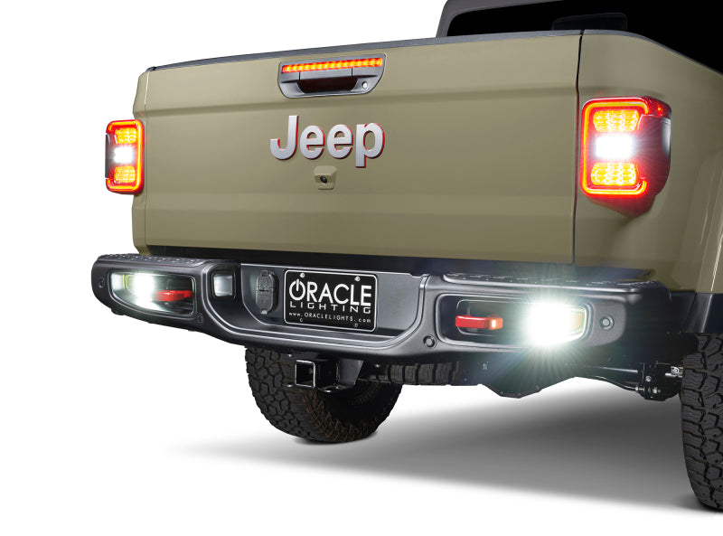 Oracle Jeep Gladiator JT Rear Bumper LED Reverse Lights w/ Plug & Play Harness - 6000K SEE WARRANTY