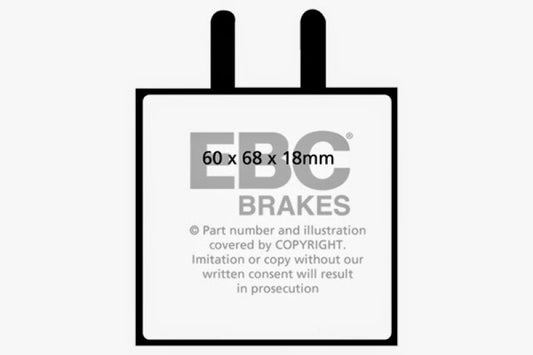 EBC 63-68 Ferrari 330 4 Redstuff Front Brake Pads