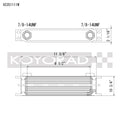 Koyo 35 Row Oil Cooler 11.25in x 11in x 2in (-10AN ORB provisions)