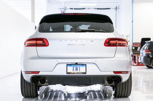 AWE Tuning Porsche Macan Track Edition Exhaust System - Diamond Black 102mm Tips - Precision R