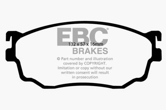 EBC 03-04 Mazda Protege 2.0 Turbo (Mazdaspeed) Yellowstuff Front Brake Pads