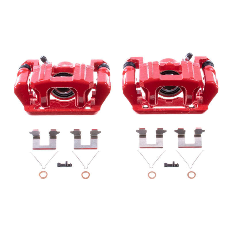 Power Stop 09-15 Honda Pilot Rear Red Calipers w/Brackets - Pair