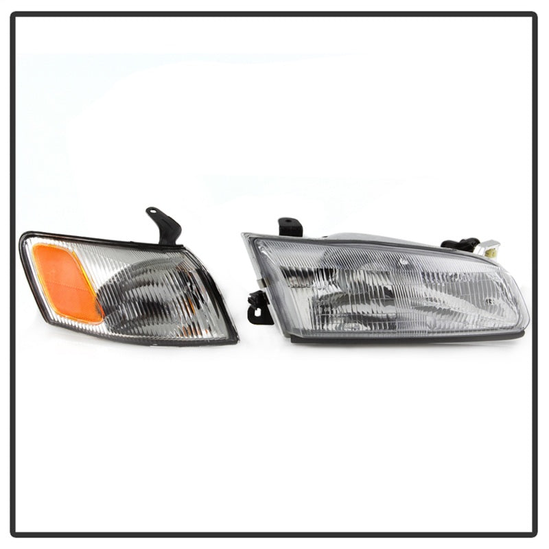 xTune 97-99 Toyota Camry 4pc OEM Style Headlights w/Corner Lights - Chrome (HD-JH-TCAM97-SET-C)